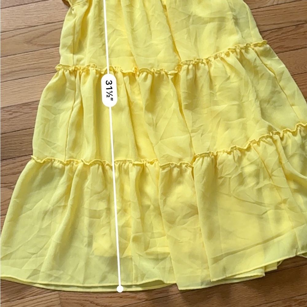 Maison Tara Yellow Ruffle-Tier Smocked Girls Dress - Picture 8 of 8